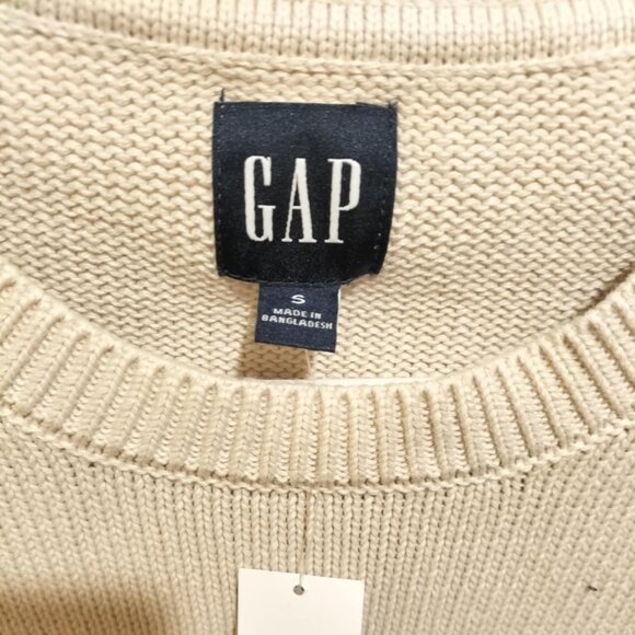 GAP 100% Cotton Relaxed Color Black and White Stripe Sweater S P 42-44 (160/175) - Picture 3 of 5